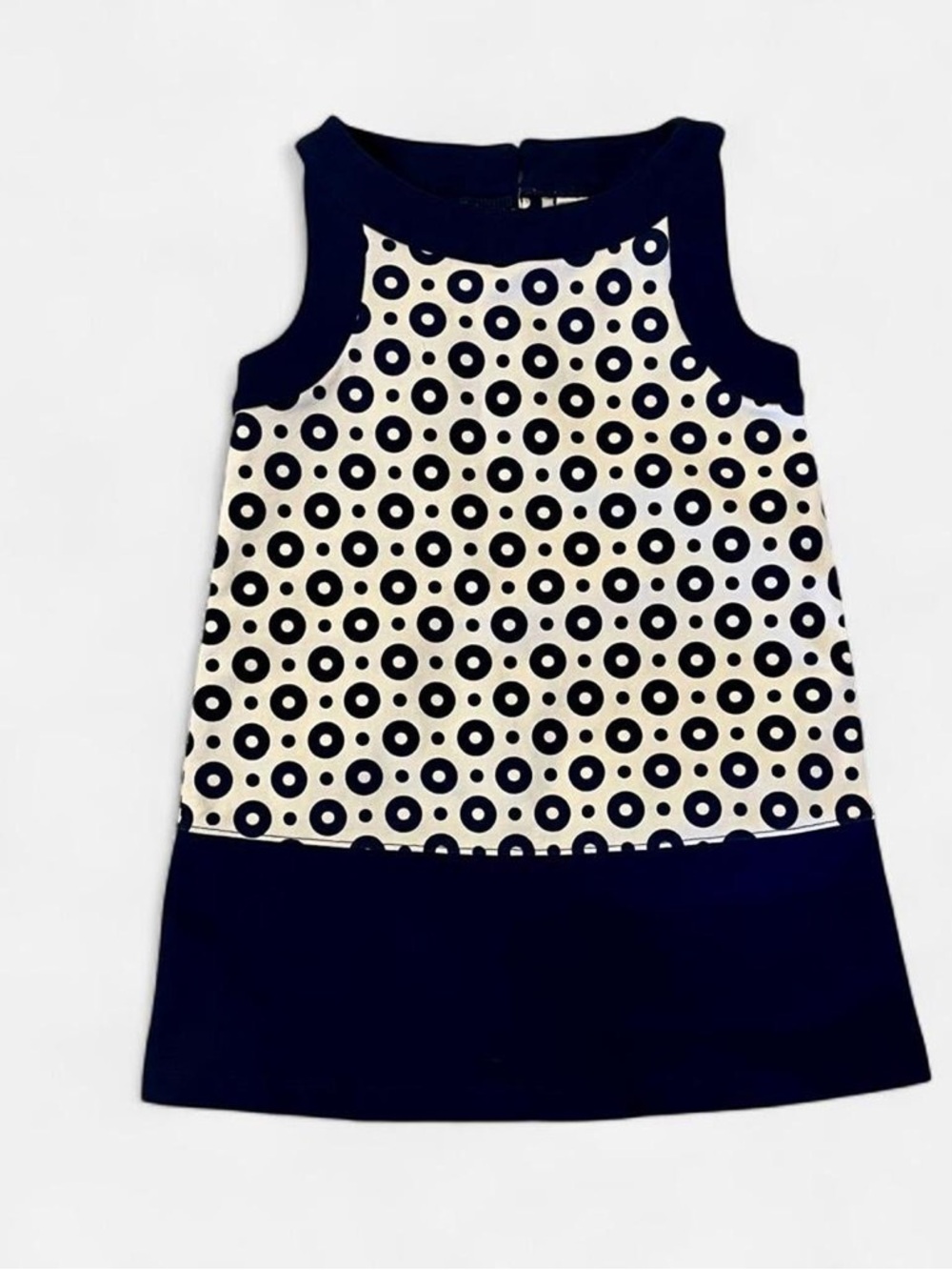 Gymboree Navy and White Polka Dot Shift Dress